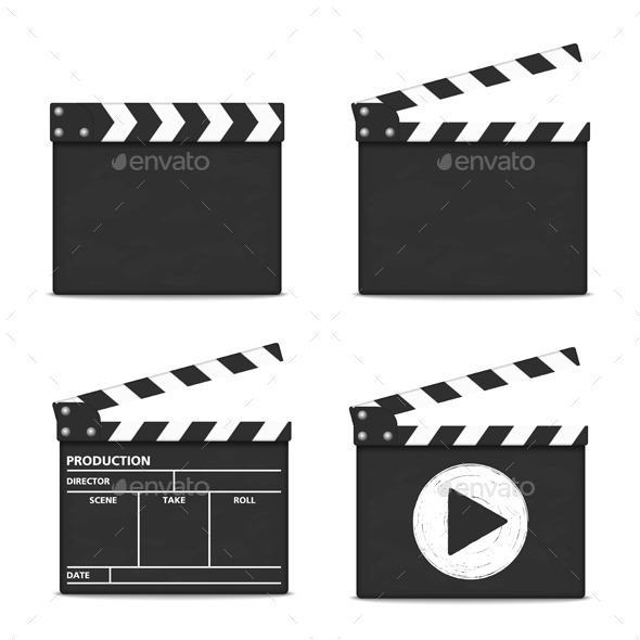 Clapper Boards - Objects Vectors