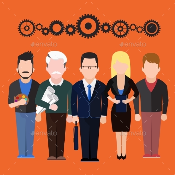 Set of People Different Professions - People Characters