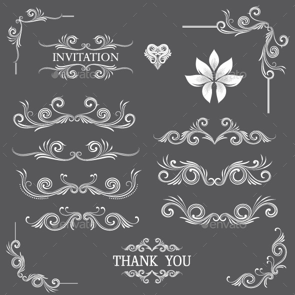 Vintage Line Art Ornamental - Decorative Vectors