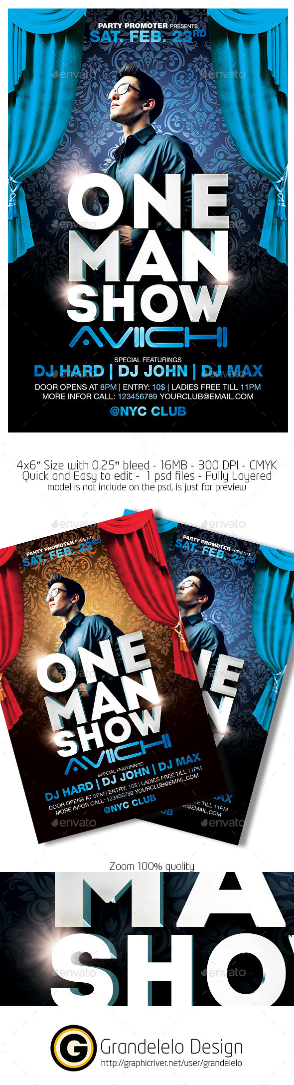 Special Guest Artist Flyer Template - Clubs & Parties Events