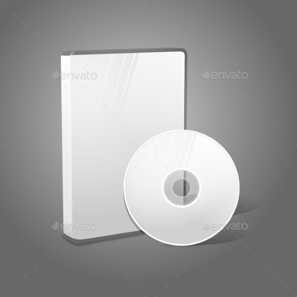 White Realistic Isolated CD and Case - Man-made Objects Objects