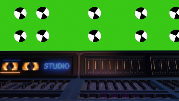 Recording Studio Mixer With A Green Screen 3 alt