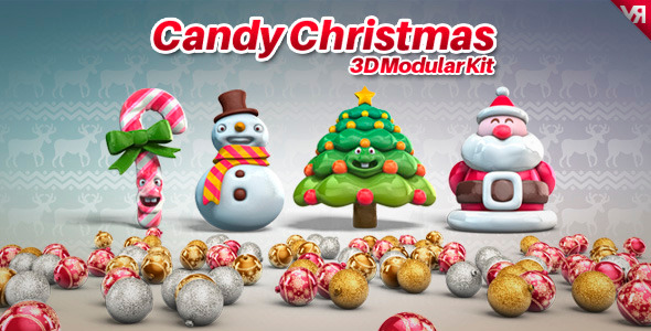 Candy Christmas - 3D Modular Kit