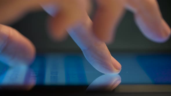 Close Up of Hand Using Computer Touch Screen 14 alt