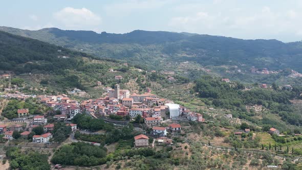 Ancient Italian Village Zoom In Rotation