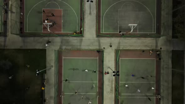 Sport at Night Drone Shot  alt