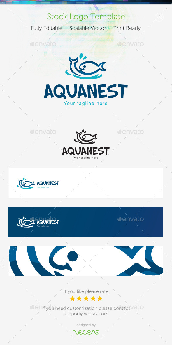 Aquanest Stock Logo Template - Animals Logo Templates