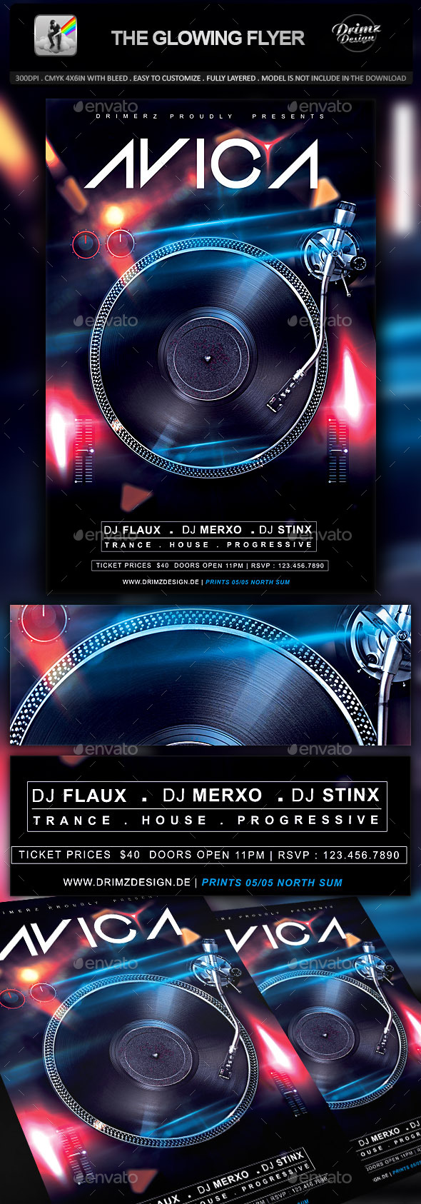 The Glowing Flyer - Events Flyers