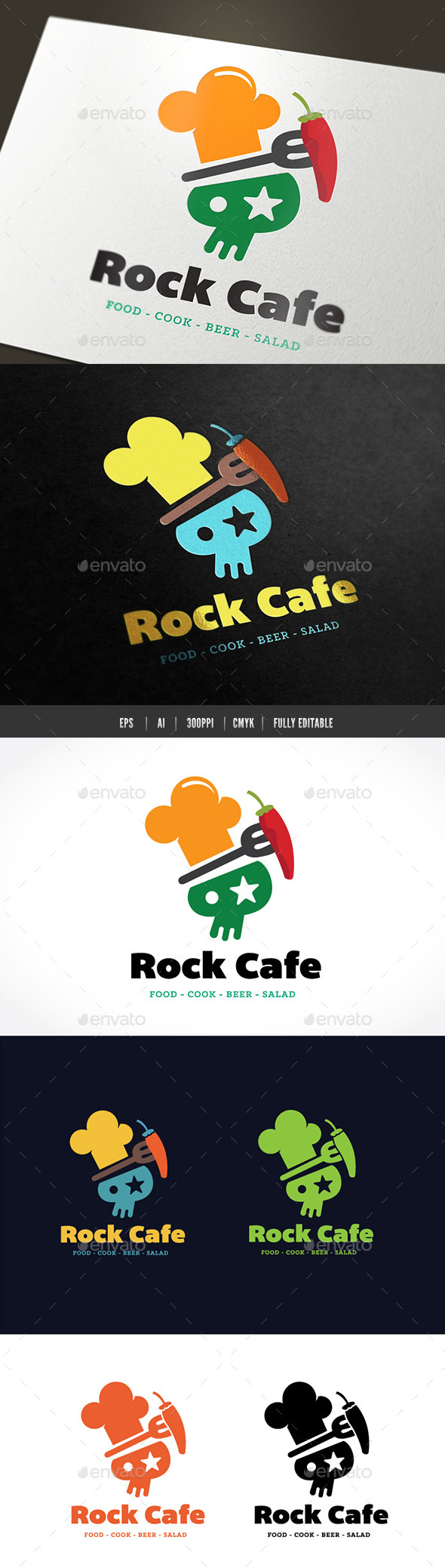 Rock Cafe - Food Logo Templates