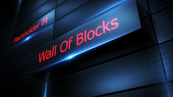 3D Wall Of Blocks Intro