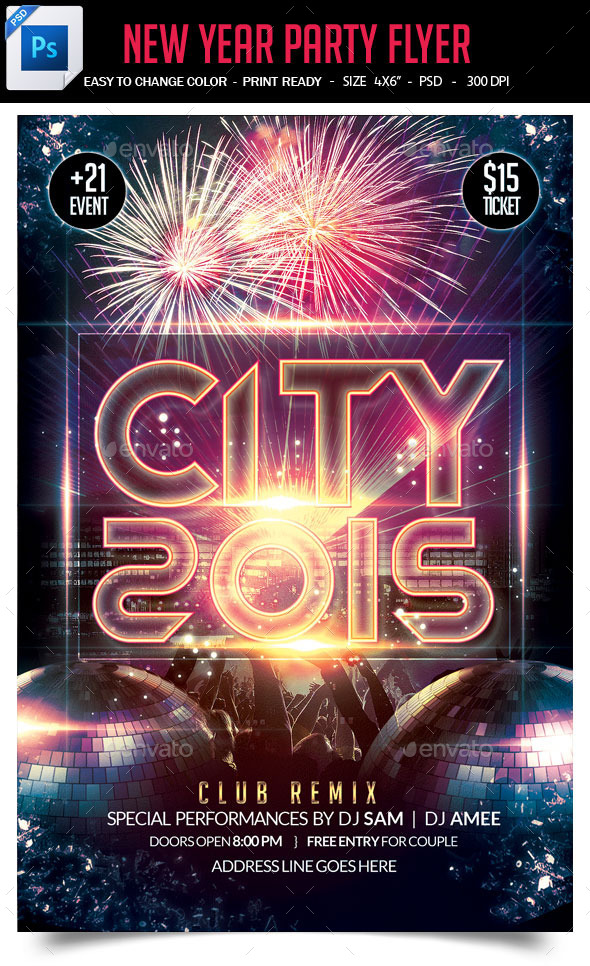 New Year Party Flyer - Clubs & Parties Events