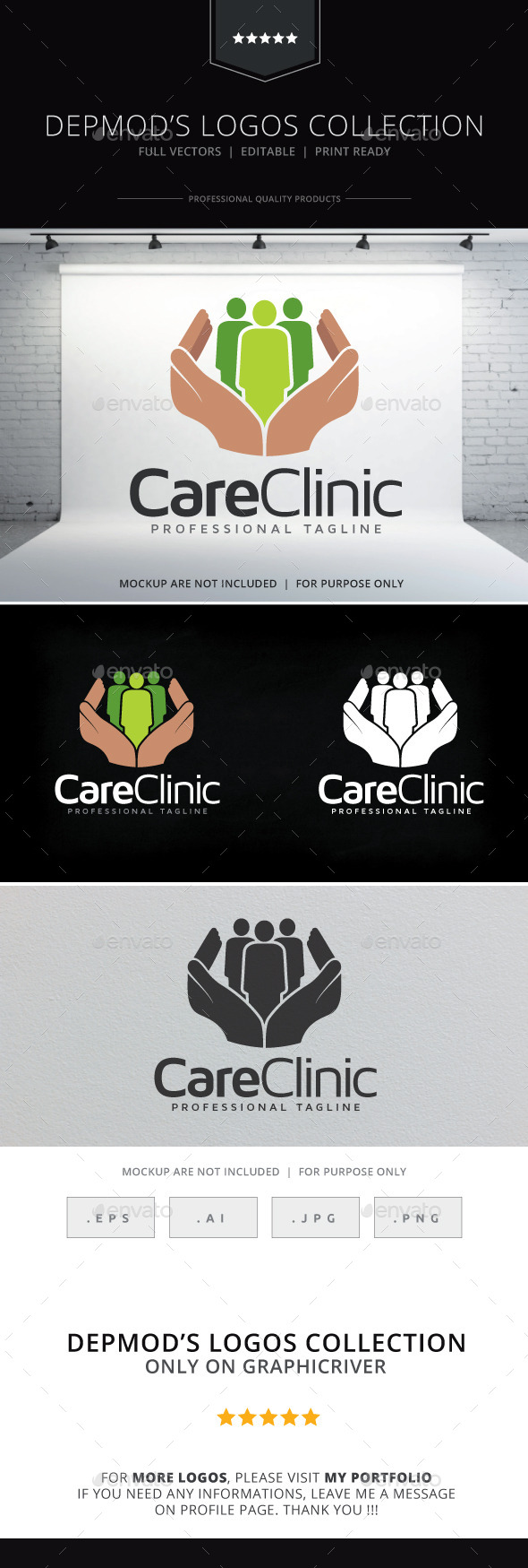 Care Clinic - Humans Logo Templates