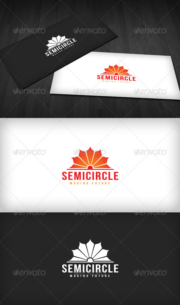 Semicircle Logo - Vector Abstract