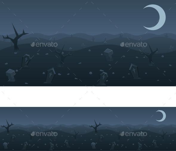 Cemetery Game Background - Backgrounds Game Assets