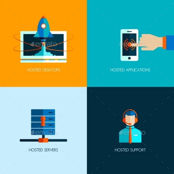 Set of Business Icons - Computers Technology