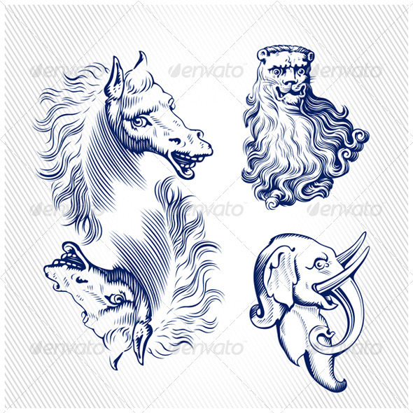 Engraving Icons of Animals