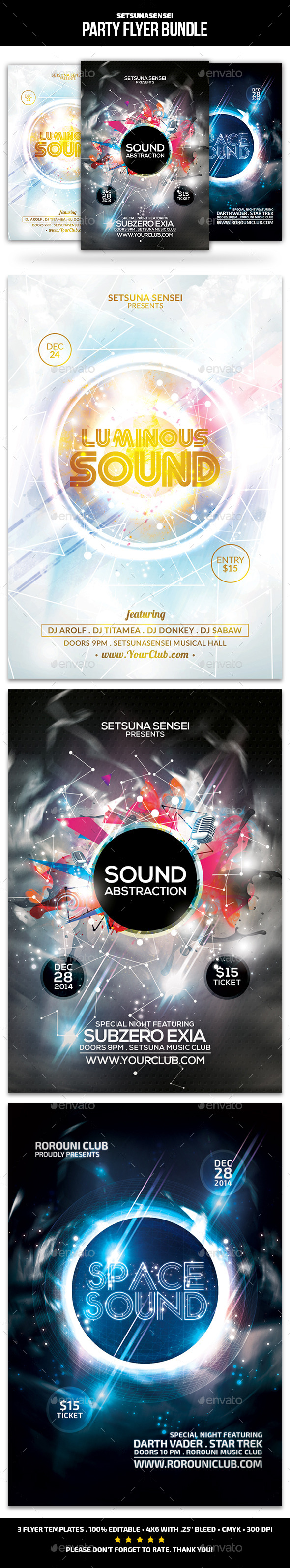 Party Flyer Bundle - Clubs & Parties Events