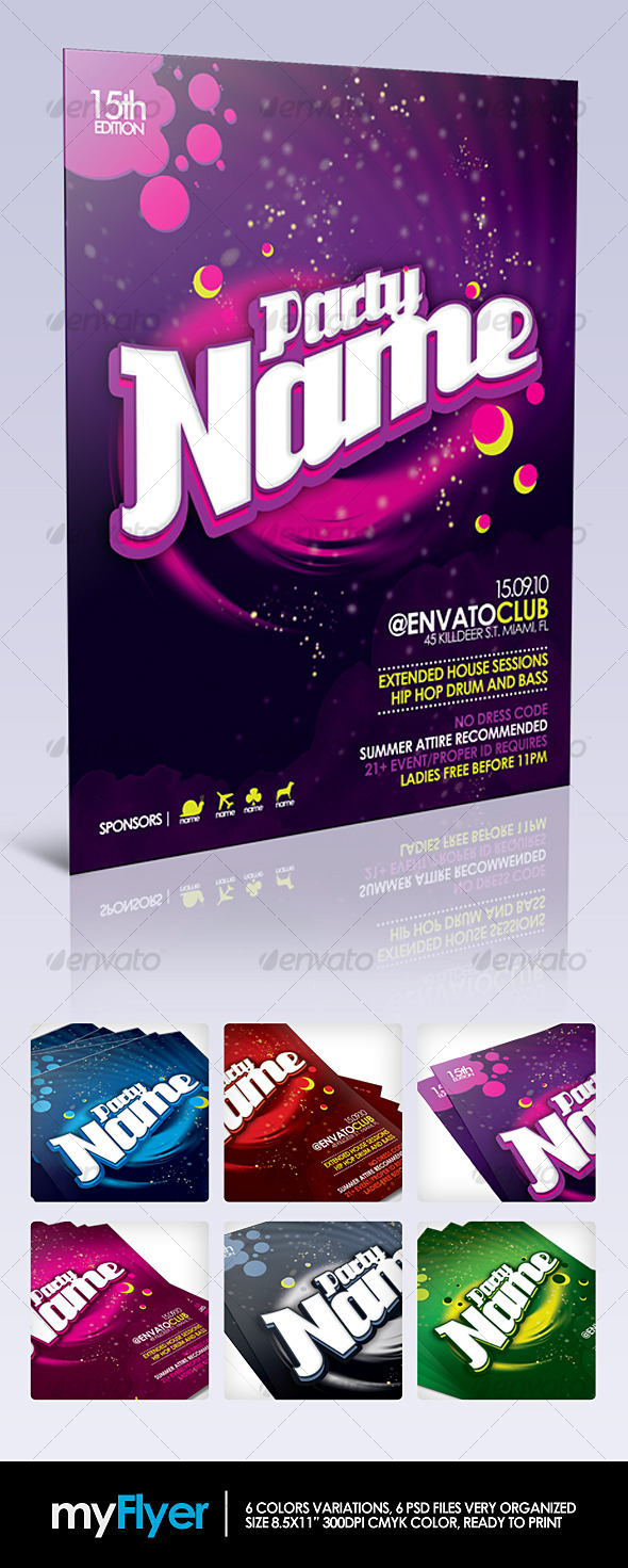 myFlyer - Party Celebration Flyer - Clubs & Parties Events
