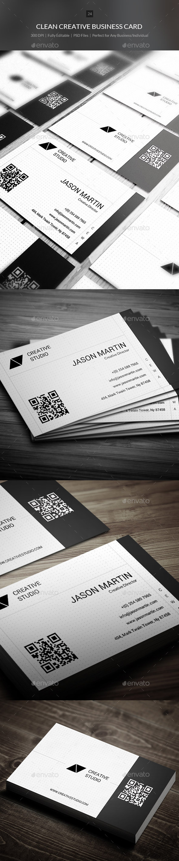Clean Corporate Business Card - 24 - Corporate Business Cards