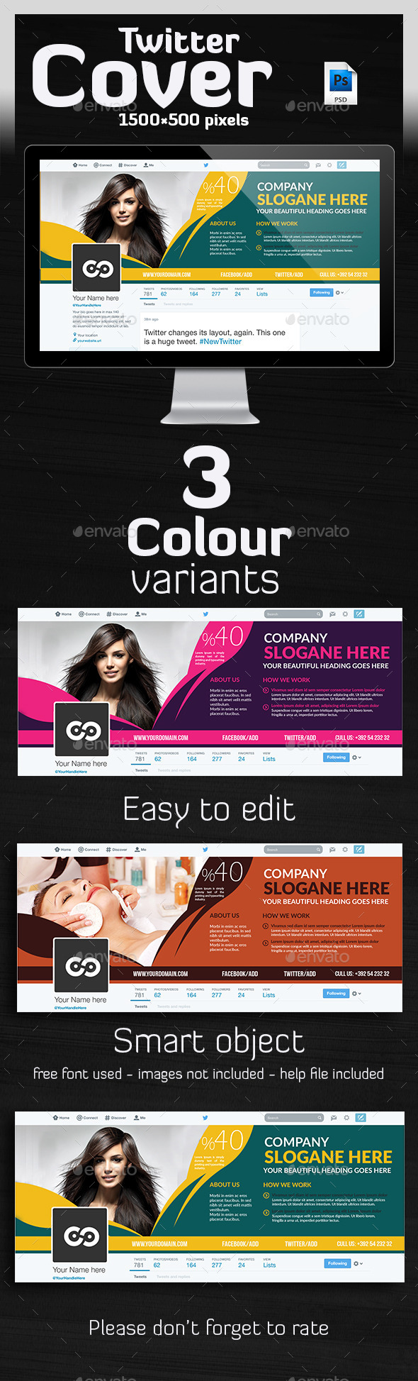 Hair & Beauty Salon Twitter Header - Twitter Social Media