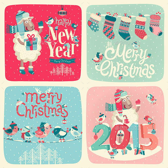 Christmas Postcards Set - Christmas Seasons/Holidays