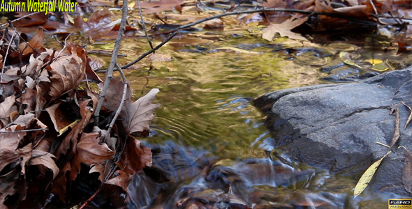 Autumn Waterfall Water