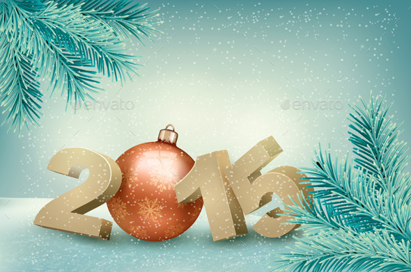 Christmas Background with a 2015 - New Year Seasons/Holidays
