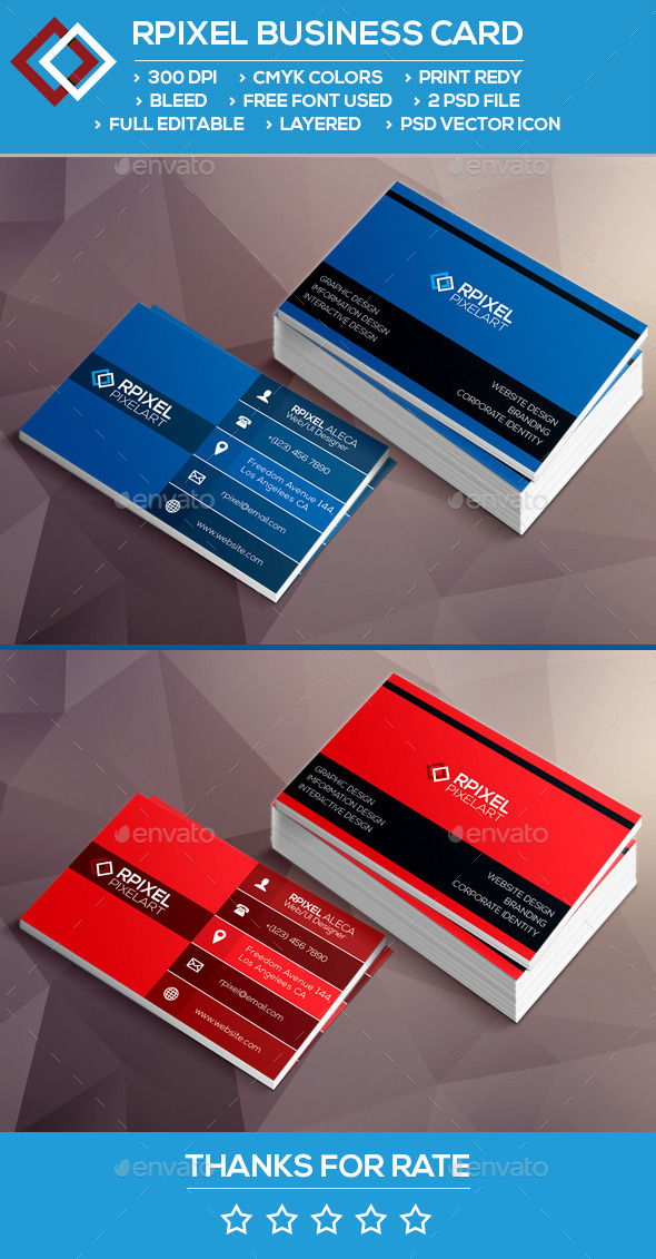Rpixel Business card - Corporate Business Cards