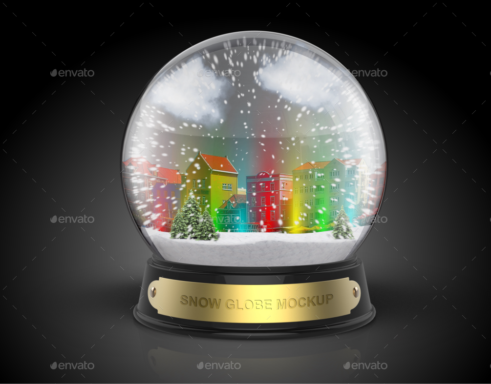 Free snow globe mockup Idea