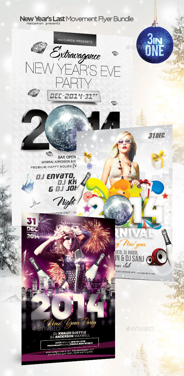New Year's Last Movement Flyer Bundle - Clubs & Parties Events