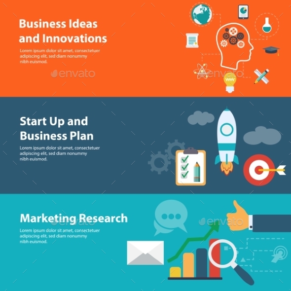 Flat Design Concepts for Business and Marketing - Concepts Business