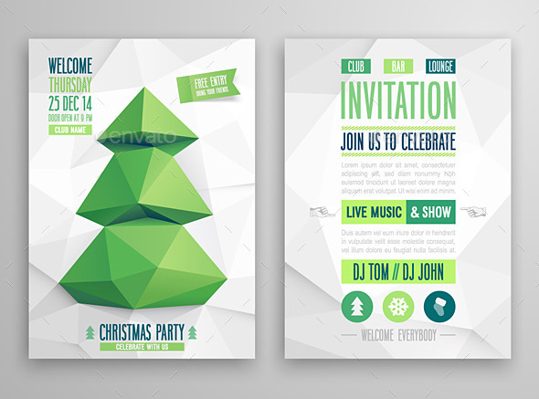 Christmas Card Geometric Style - Christmas Seasons/Holidays
