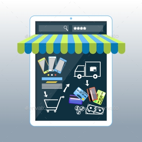 Smartphone with Awning - Retail Commercial / Shopping