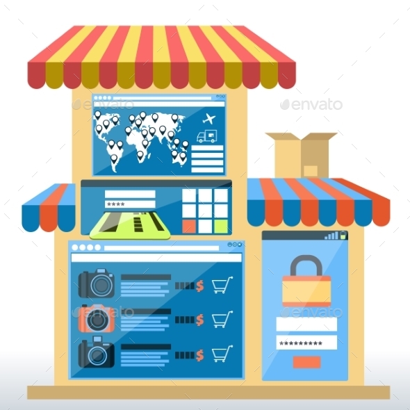 Shop with Awning - Buildings Objects