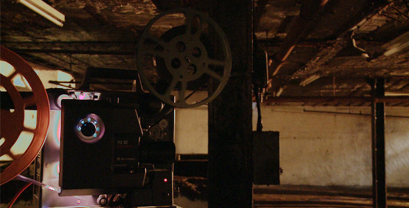 Film Projector  Being Turned On