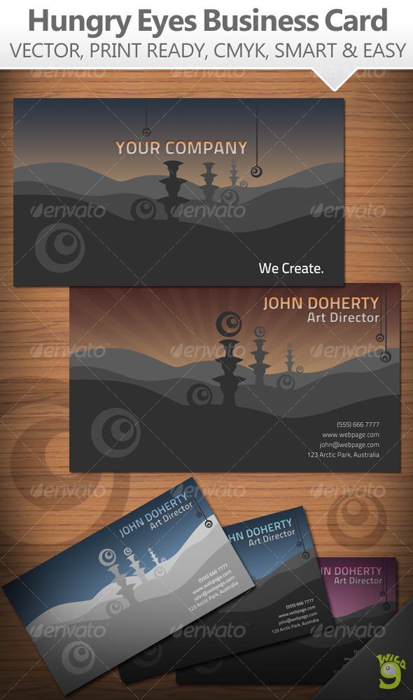 Hungry Eyes Business Card - Creative Business Cards