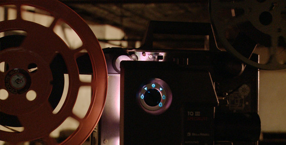 Film Projector in Operation