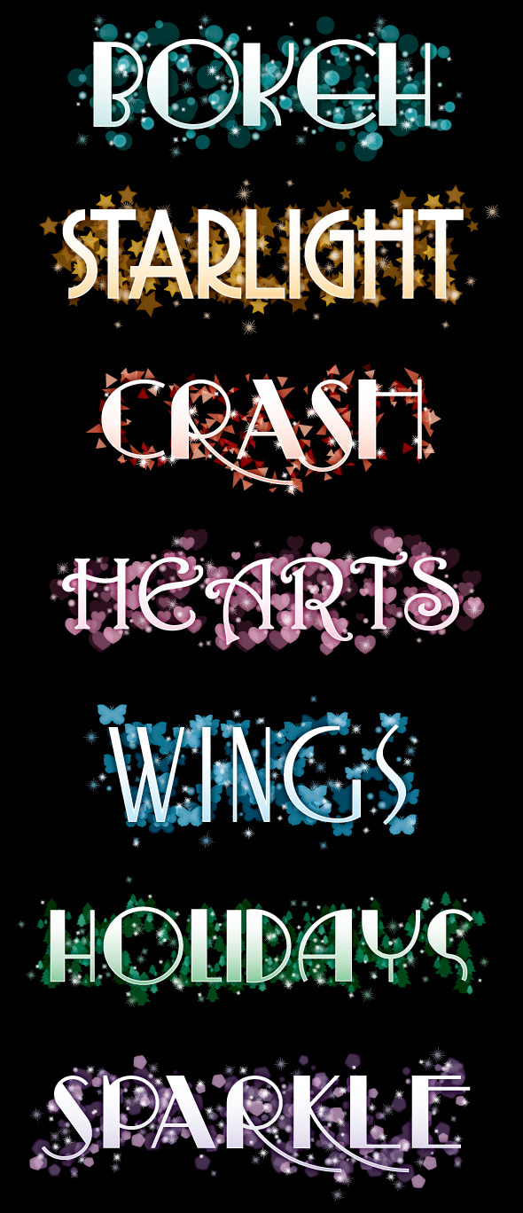 Bokeh Text Styles - Styles Illustrator
