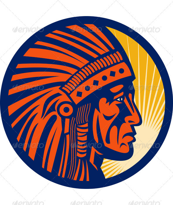 Native American Indian Chief - People Characters