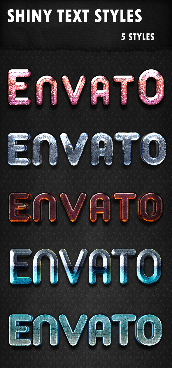 Shiny Text Styles - Styles Photoshop