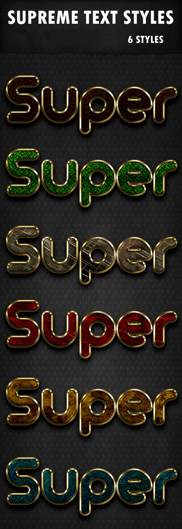 Supreme Text Styles - Styles Photoshop