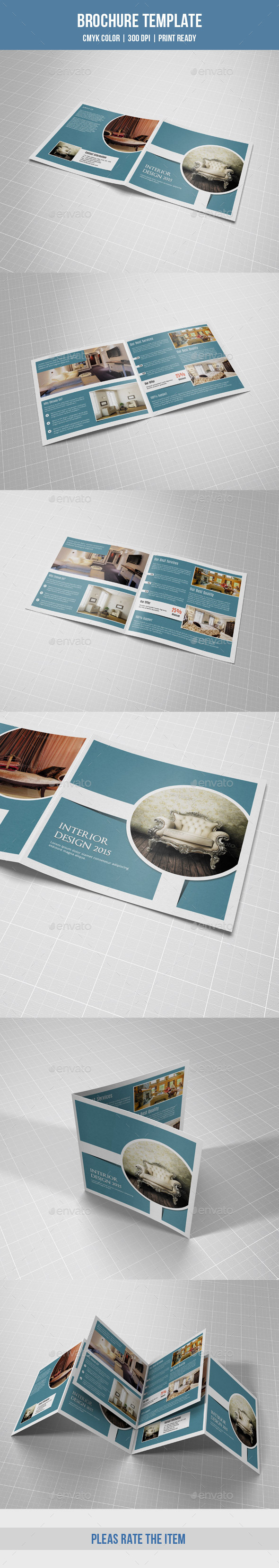 Square Bifold for Interior Design-V02 - Corporate Brochures