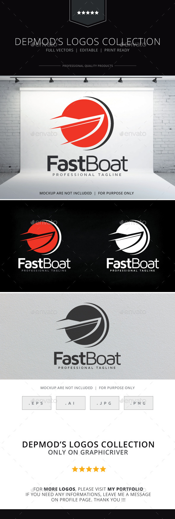 Fast Boat Logo - Objects Logo Templates