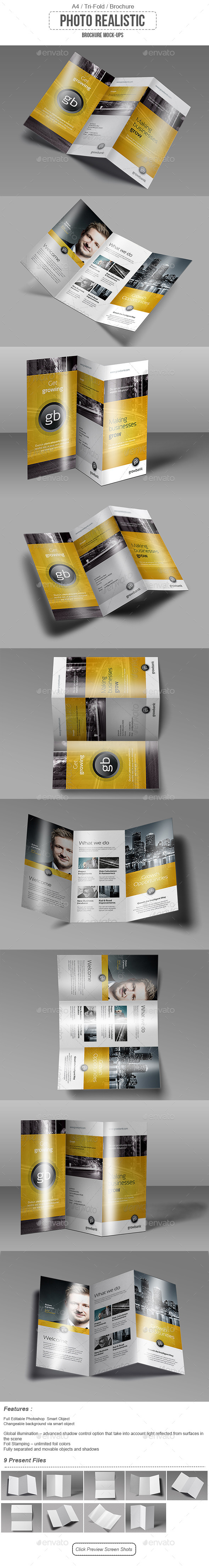 Tri Fold / Brochure / Mock-Up - Brochures Print
