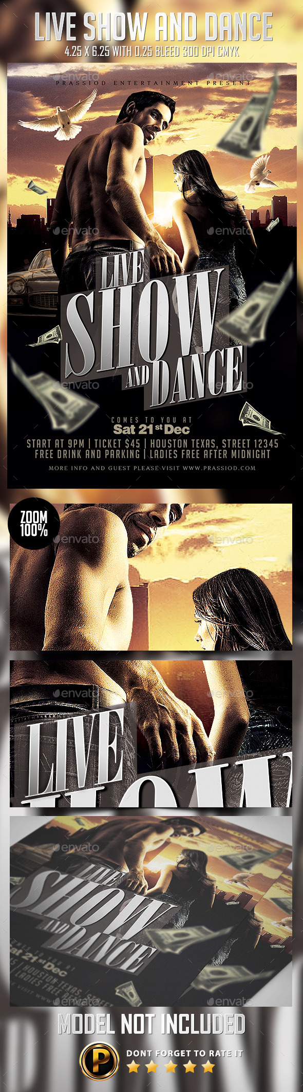 Live Show And Dance Flyer Template - Clubs & Parties Events