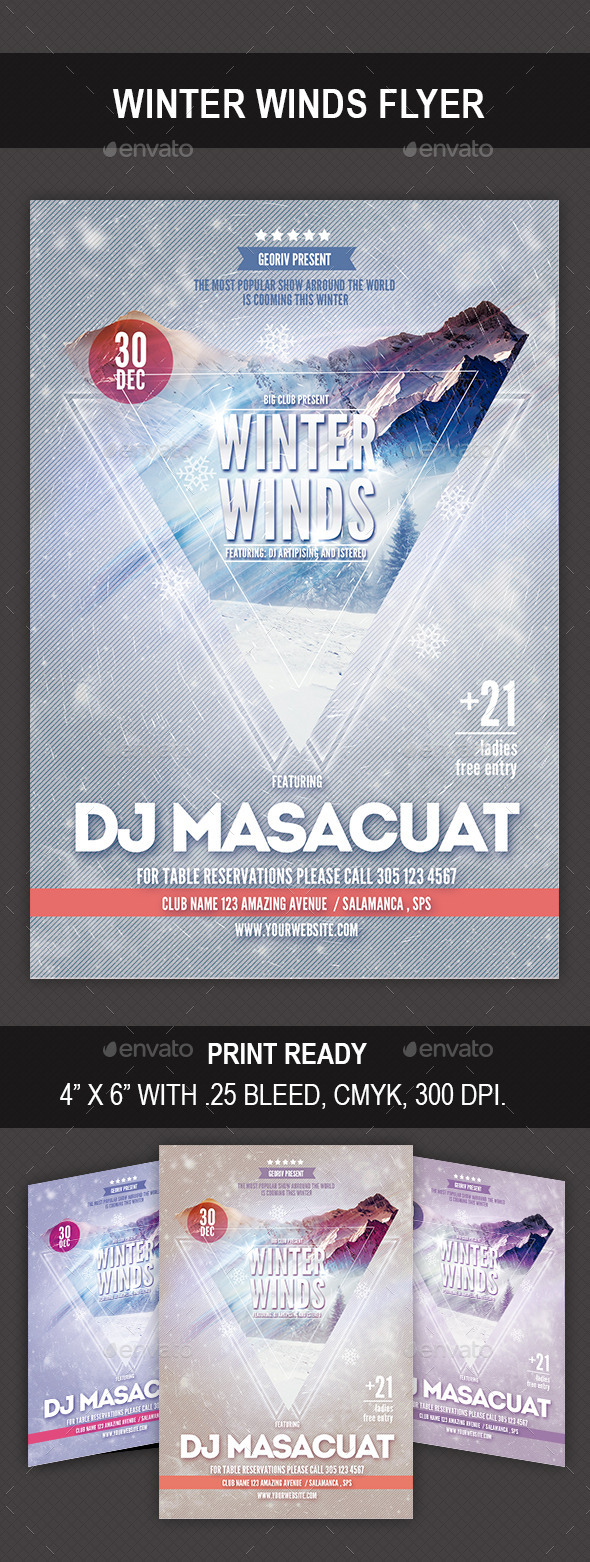 Winter Winds Flyer - Events Flyers