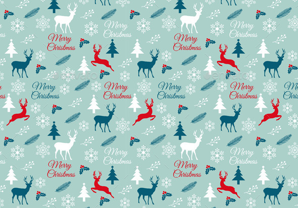 Seamless Christmas Pattern, Vector - Christmas Seasons/Holidays