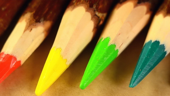 Beautiful Wood Colorful Pencils Micro