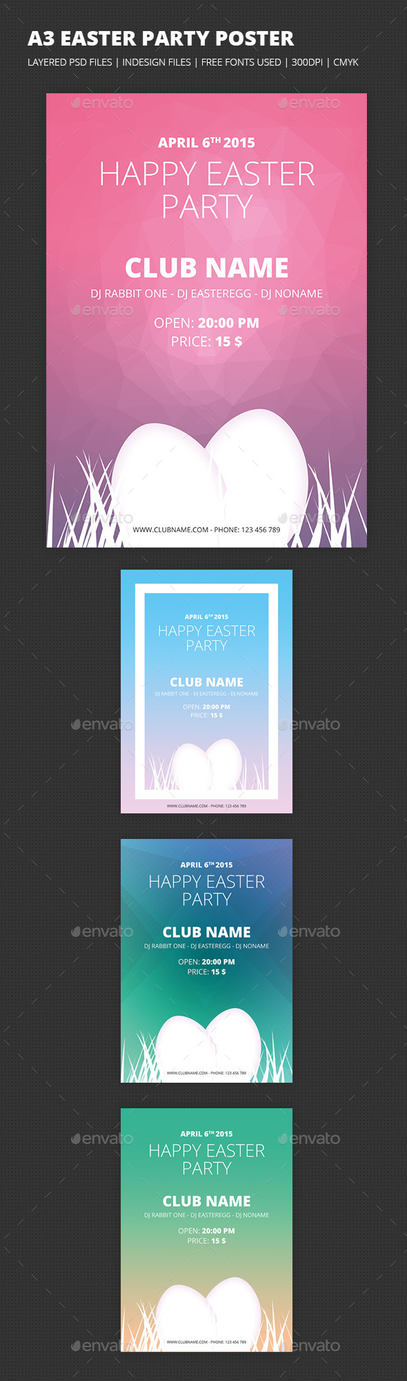 A3 Easter Party Poster - Clubs & Parties Events