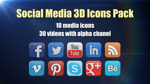 Social Media 3D Icons Pack